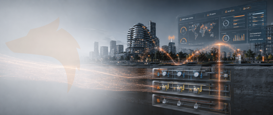 Stadtansicht mit unterirdischen Sensoren und IoT-Dashboard