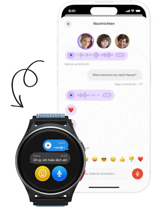 Anio 6 Kinder Smartwatch mit Chat-Funktion