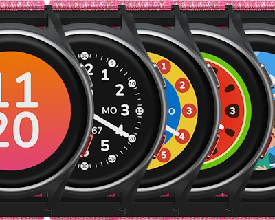 Watchfaces of the ANIO 6 smartwatch for children