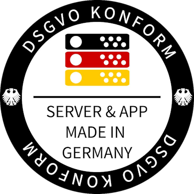 GDPR compliant - Server & APP made in Germany