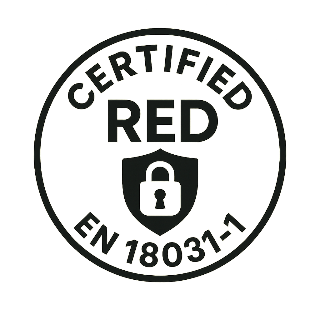 Zertifiziert nach EN18031-1 Cybersecurity
