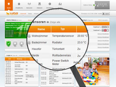 Veränerung des Temperaturfeldes