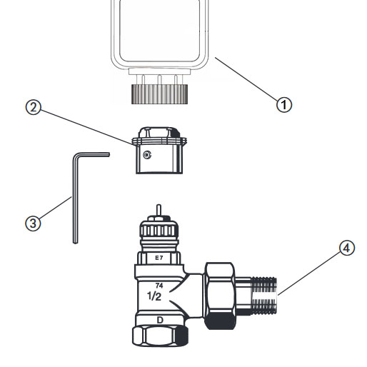 LUPUSEC - Heizkrperadapter fr Danfoss RA-Ventile